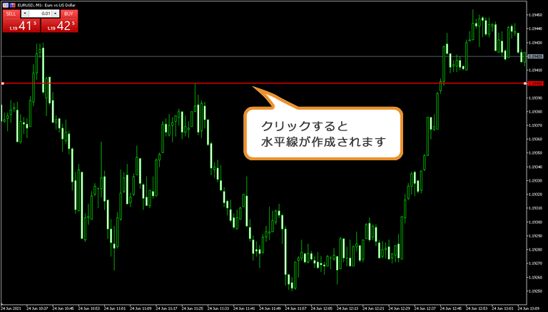 水平線の引き方