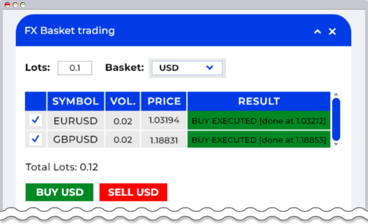 バスケット取引ツールの設定方法
