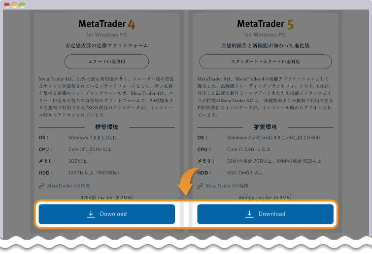 MT4 / 5ダウンロード