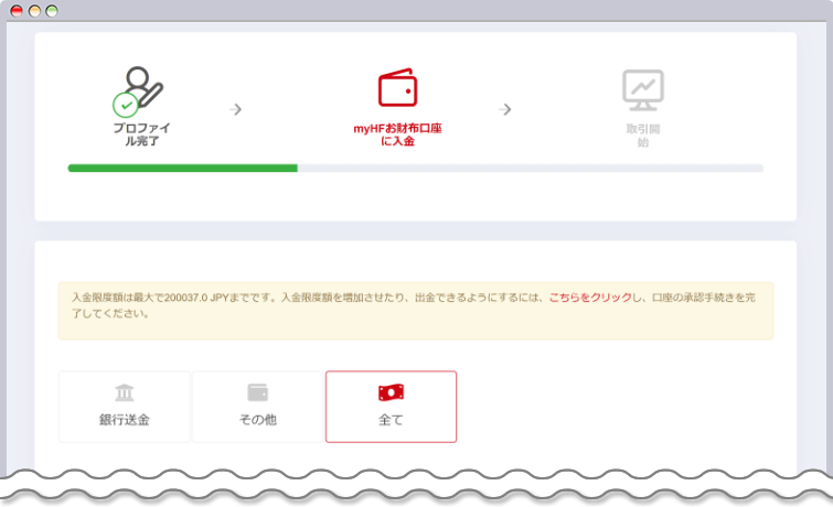 プロファイル入力完了画面