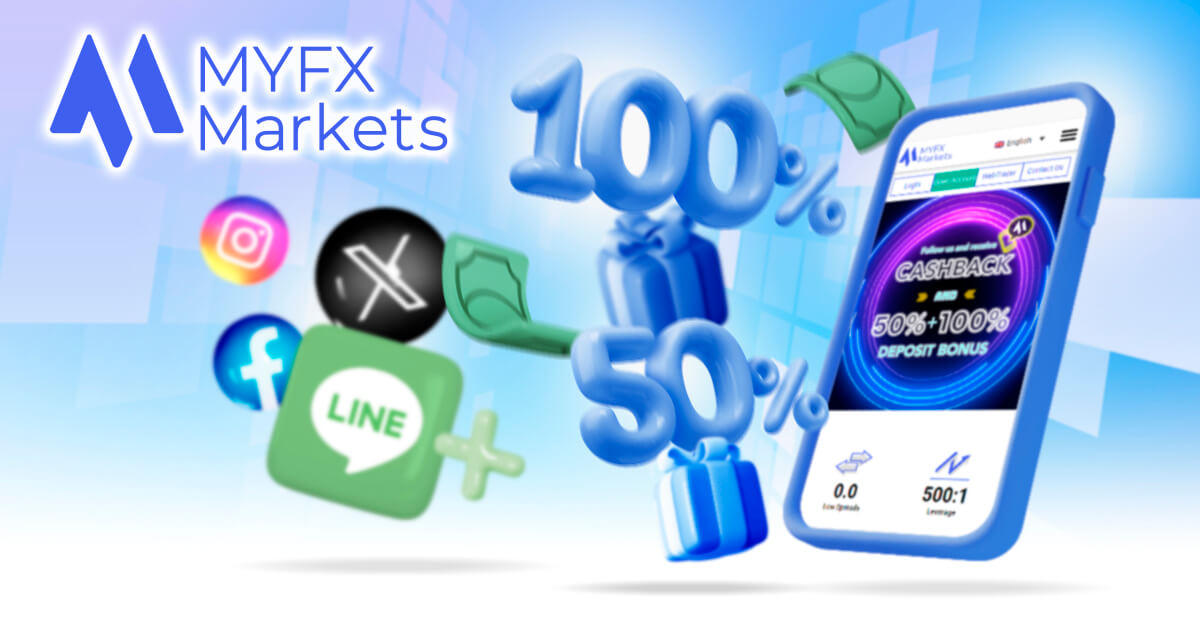 MYFX Marketsで2,000円キャッシュバック＆50・100％入金ボーナスが開催中！
