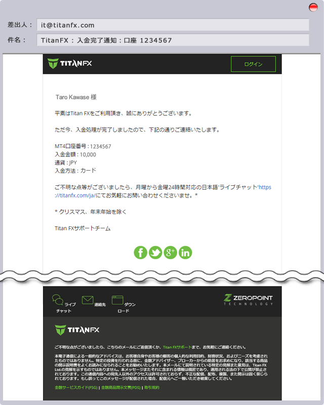 残高加算完了のご案内